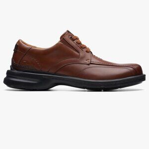Clarks Mens Gessler Lace - Dark Tan Leather - 8.5 Wide
